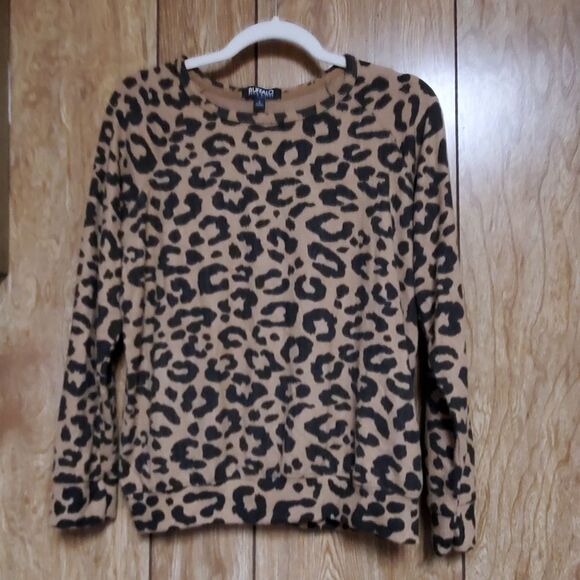 Buffalo David Bitton Leopard Print Sweater Size S - Picture 1 of 4